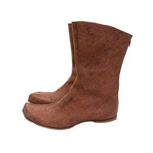 Women's Brown Mid-Calf Heeled Boots